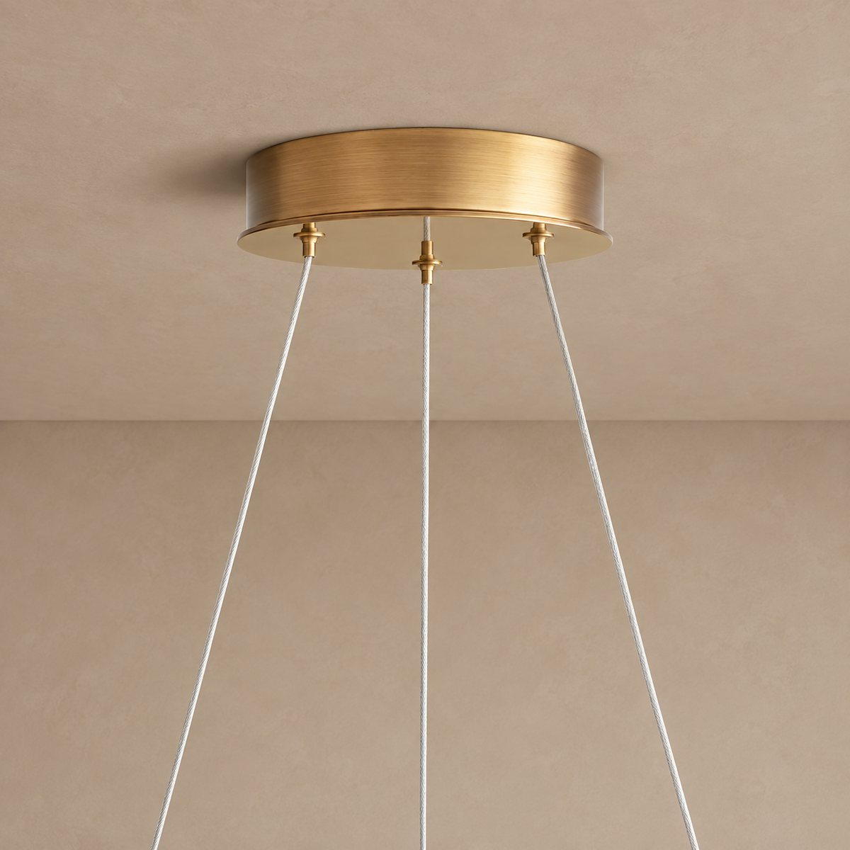 Glass Disc Chandelier Brass Ring 10 Light | Soft Glare Free for a Dining Room Custom Cable Drop Casalola Lights Luxury