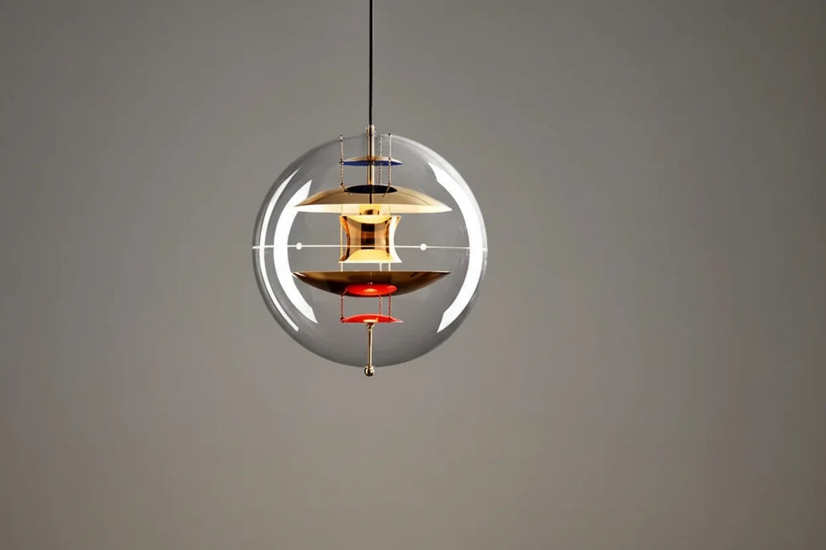 Globe Pendant Light 40cm | Planet Led Sphere in White Silver or Gold Bedroom Kitchen Island & Lobby Casalolalights