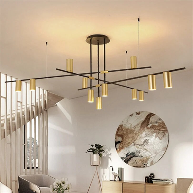 Modern Led Track Lighting Chandelier | Geometric Light for Living Room | Casalola