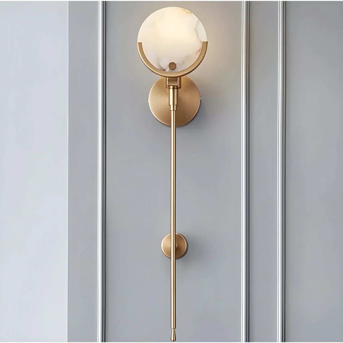 Marble Wall Sconce | Natural Stone & Gold Copper Up-down Led Light Living Room Bedroom Foyer Casalolalights Luxury