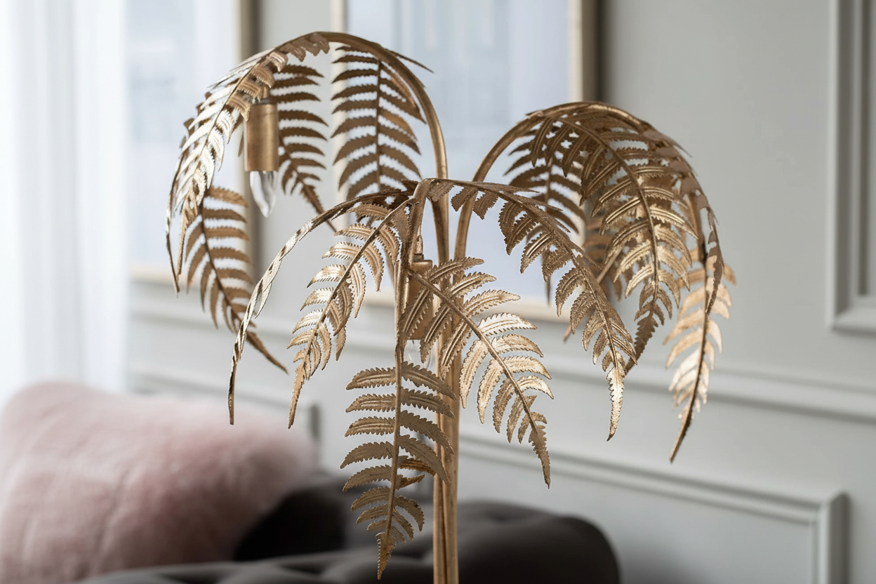 GOLD PALM TREE TABLE LAMP | CL778965