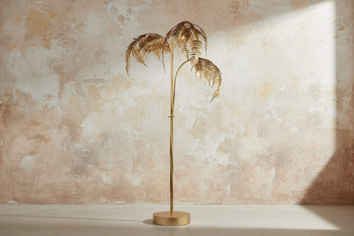 QAZQA manila - Landelijkee Vloerlamp | Staande Lamp - 1 lichts - H 1390 mm - Beige - Woonkamer | Slaapkamer