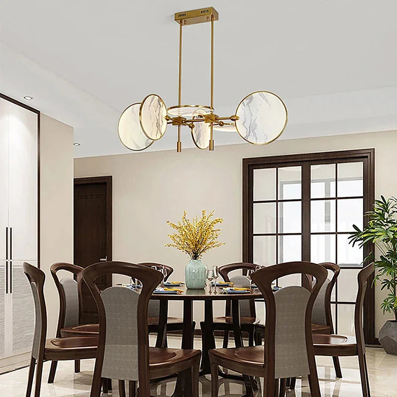 Luxury Marble Ceiling Lamp For Dining Room Kitchen Living - Semi - flush Mounts