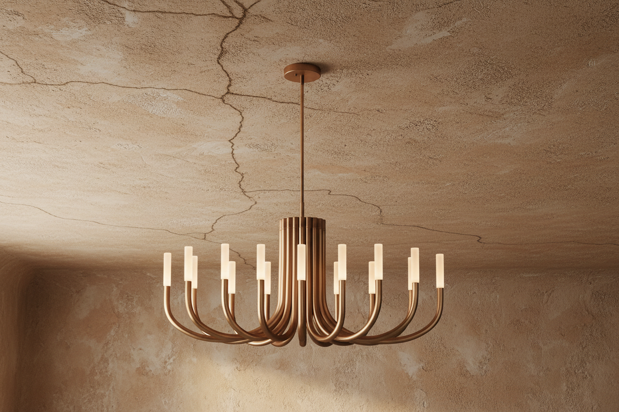 VELKÝ MOSAZNÝ SVÍCENÝ LUSTER | CL0287KL