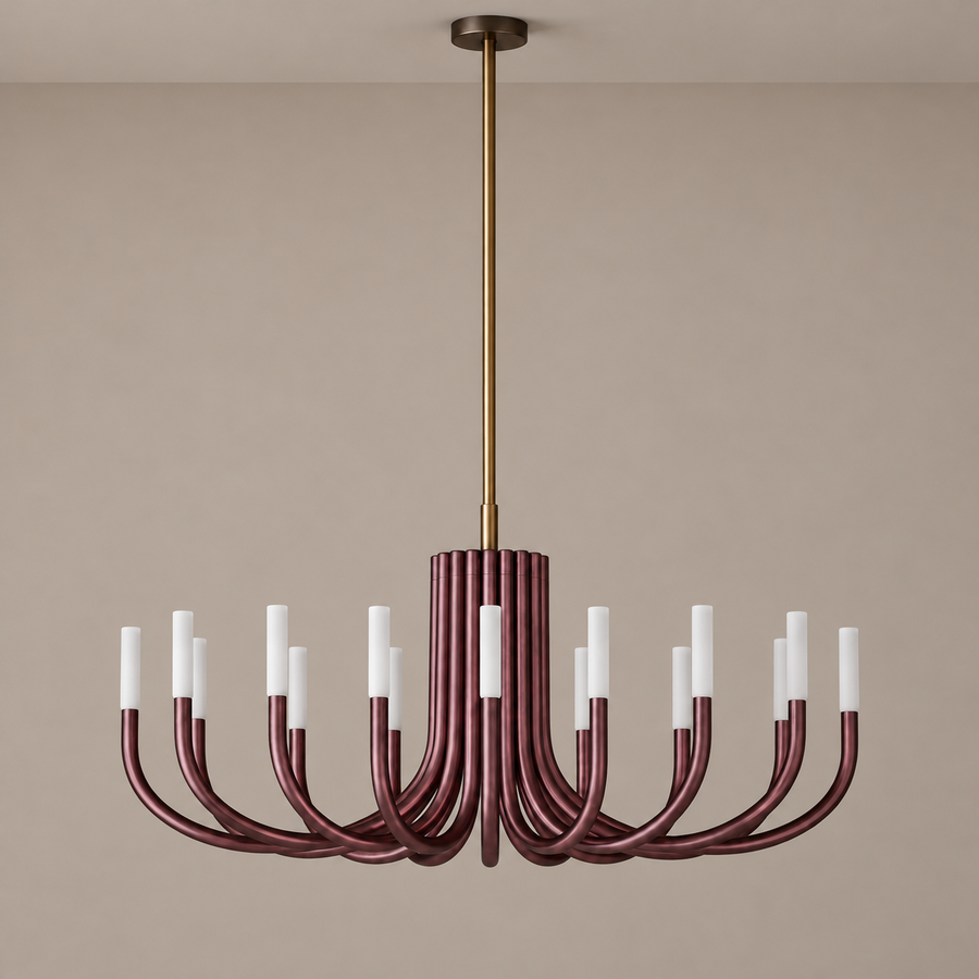 Grand Red Candelabra Chandelier