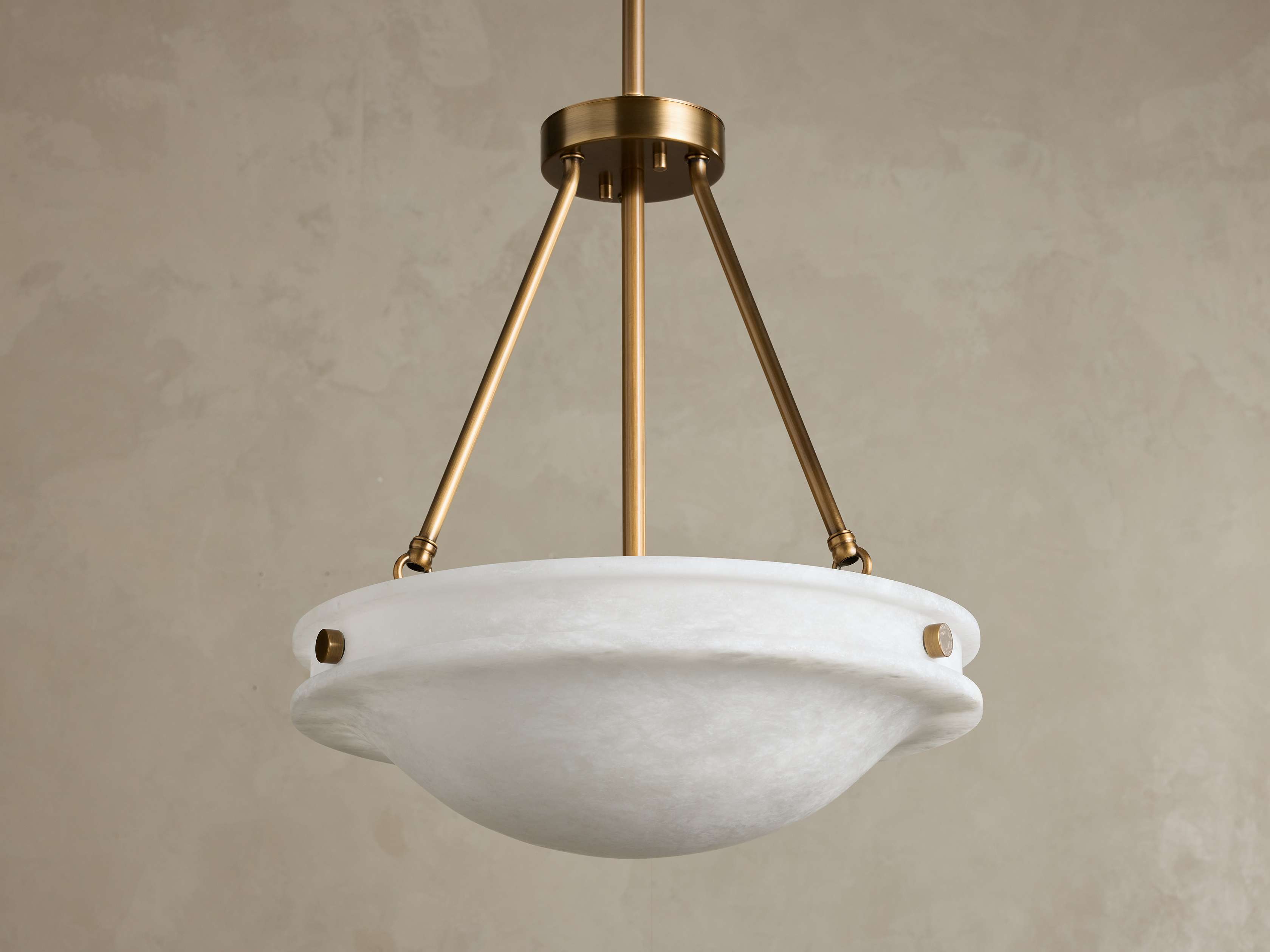 Large Alabaster and Antique Brass Semi Flush Ceiling Light Natural Stone Dining or Living Room Fixture Casalolalights