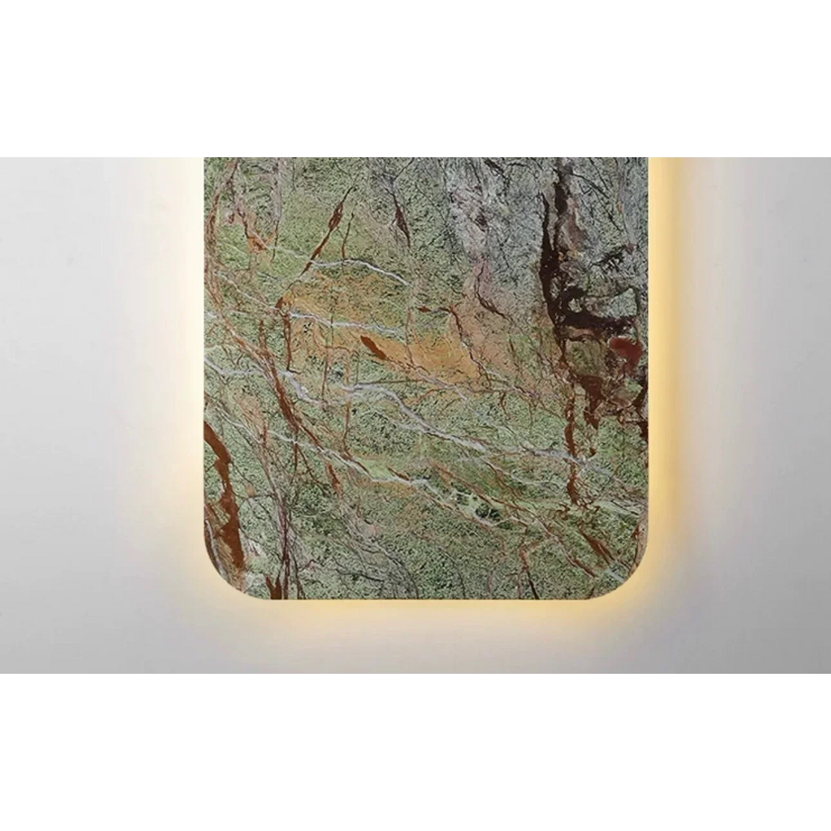 Green Marble Wall Light | Rectangular Natural Stone Sconce Modern Minimalist Living Room & Bedroom Casalolalights