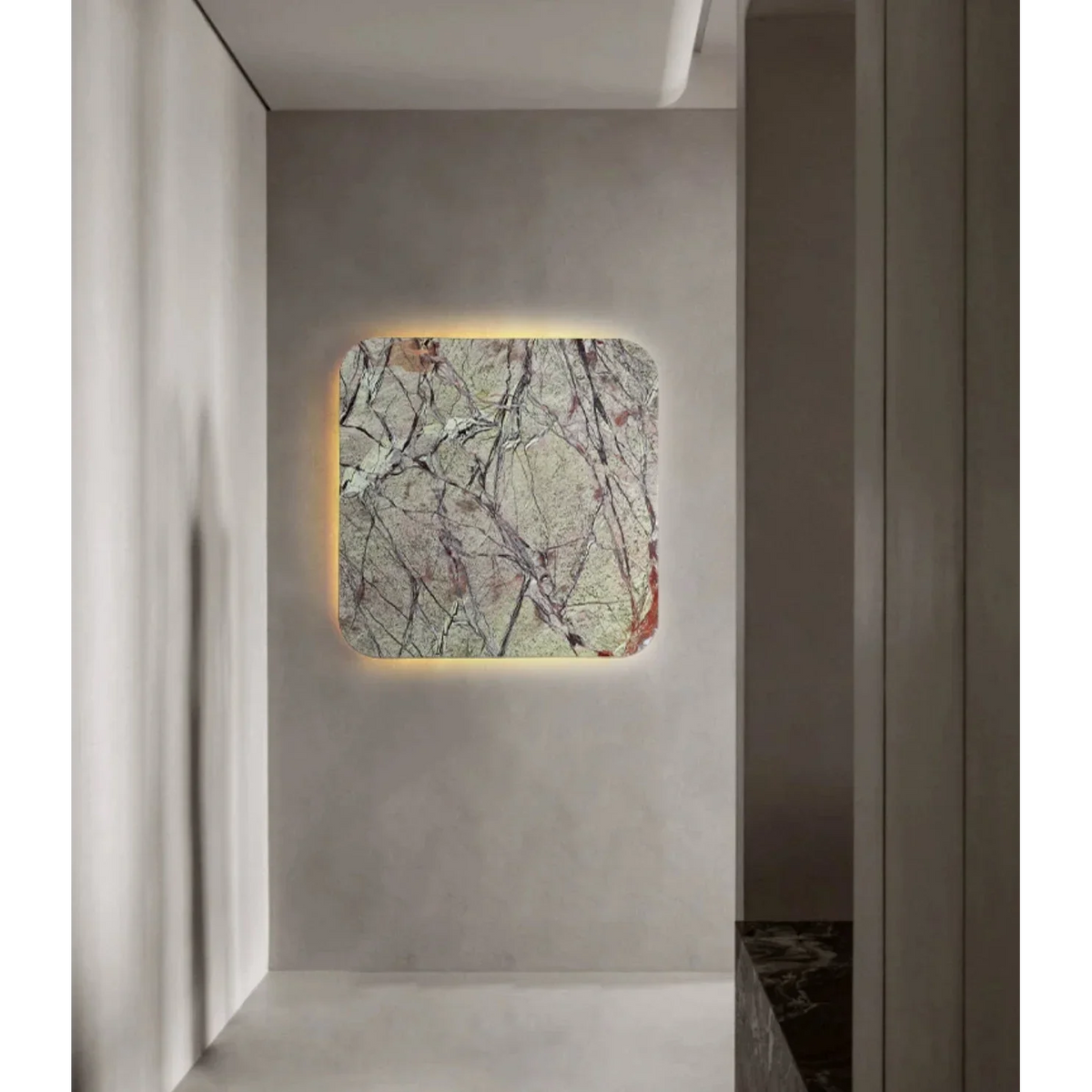 Green Marble Wall Light | Square Natural Stone Sconce Modern Minimalist Living Room & Bedroom Casalolalights Luxury