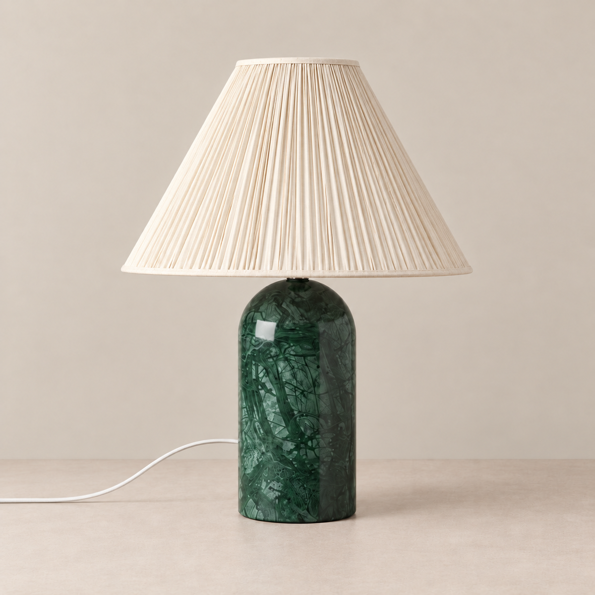 JAPANDI GRÜNE MARMOR-TISCHLAMPE