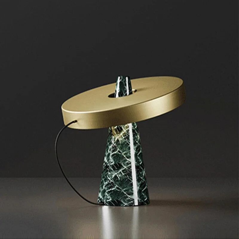 Luxury Table Lamp | Designer Copper Green Marble for Living Room Bedside | Casalola