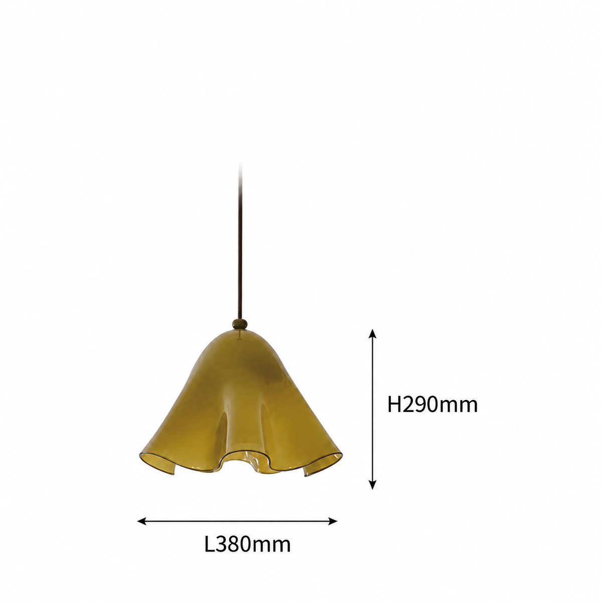 Hand Blown Glass Petal Pendant Green White or Red | Single 3 to 5 Grouped Over a Kitchen Island Casalola Lights Luxury