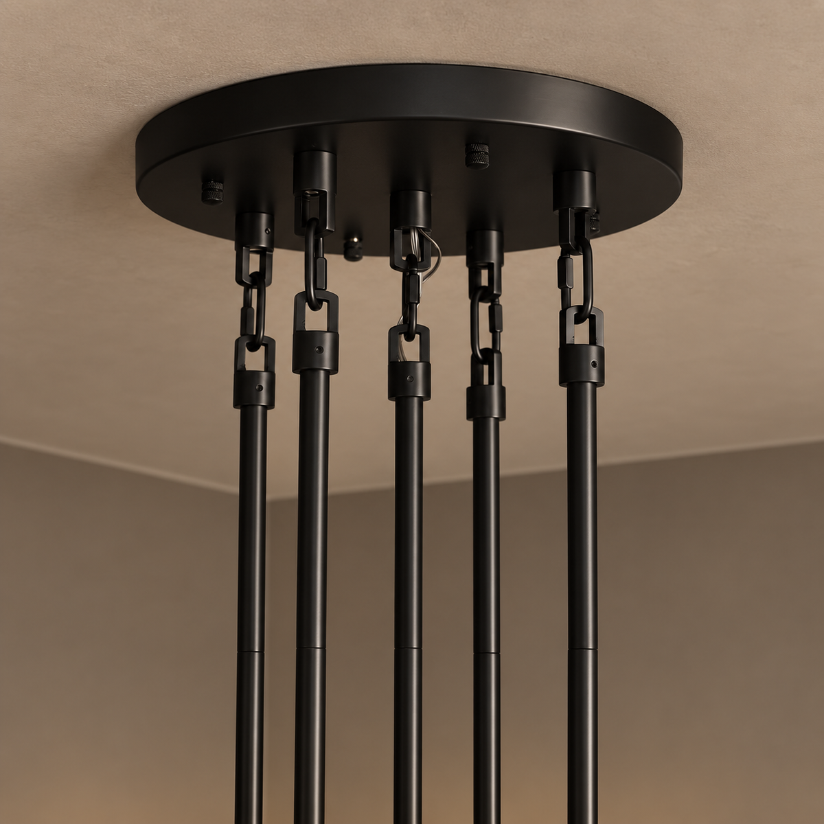 Hand Cut Crystal Tiered Chandelier Black | Three Diameters to Extra Large Custom Rod for High Ceiling Casalola Lights