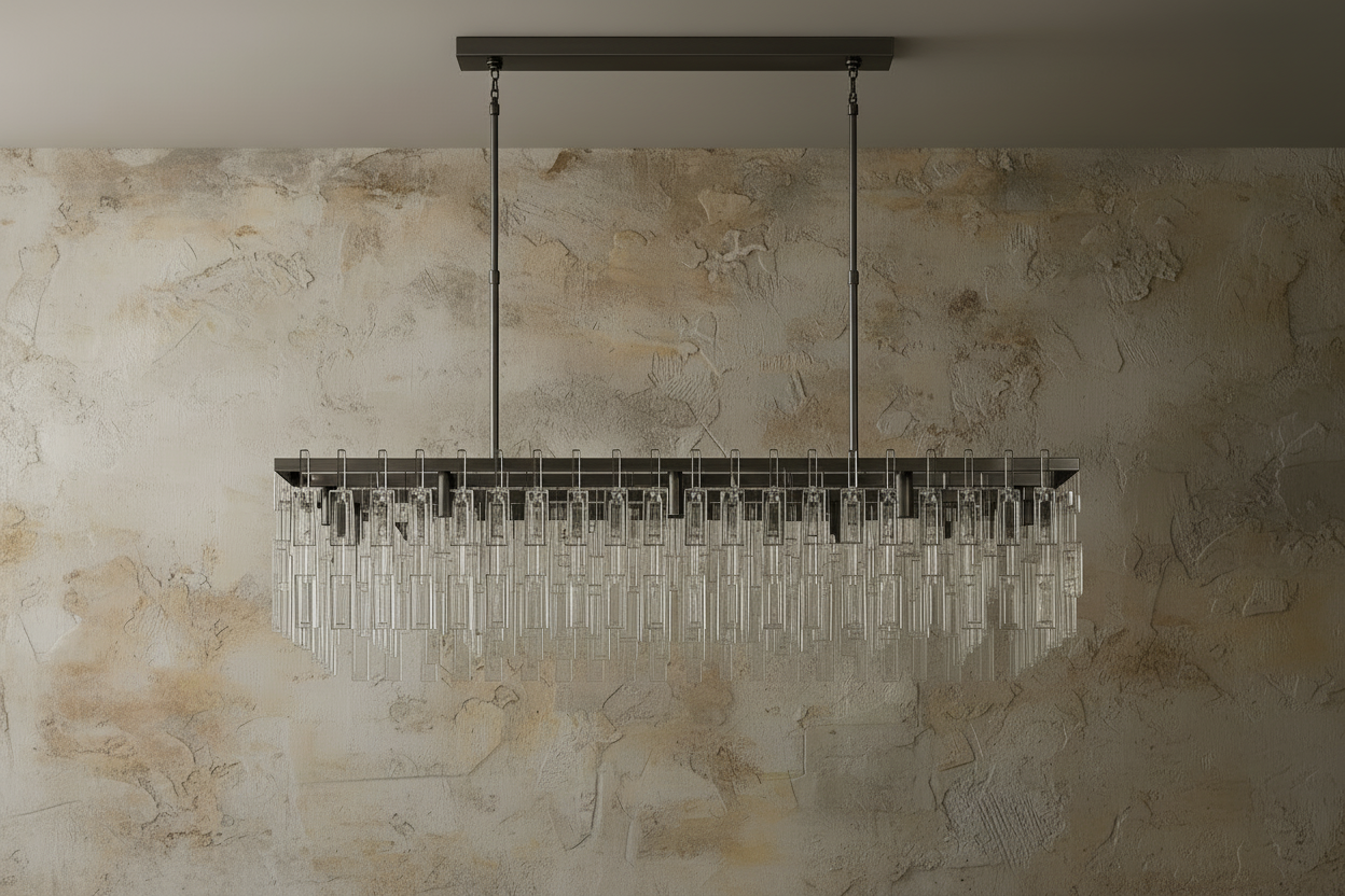 Rectangular Crystal Chandelier – Luxury Copper Led Dining Room Light Casalolalights Luxury Lamps for Interior Designers