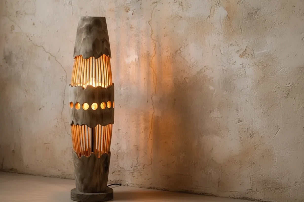 Japanese Wood Floor Lamp | Handcrafted Adjustable Standing Japandi Minimalist Living & Bedroom Casalolalights Luxury