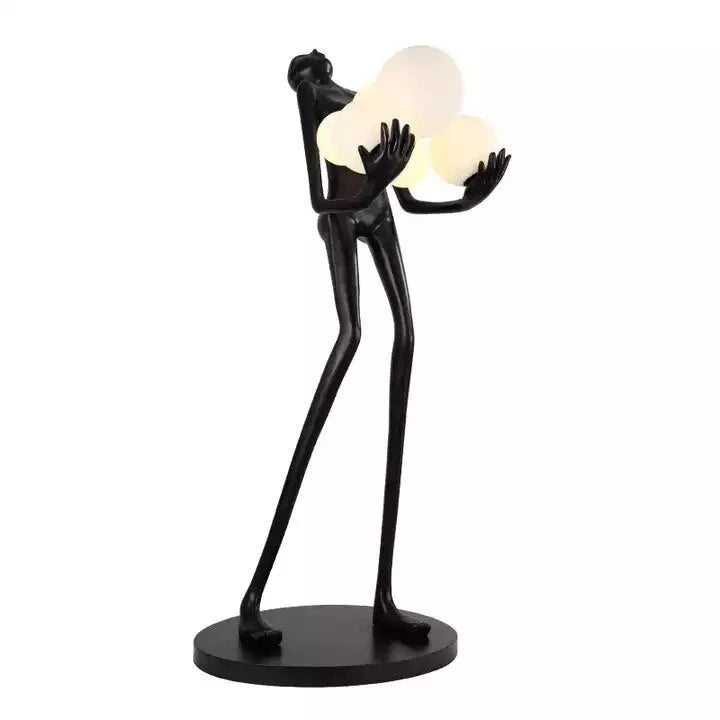 Modern Man Sculpture Lamp | Organic Resin Floor | Luxury Lighting for Living Room and Lobbies