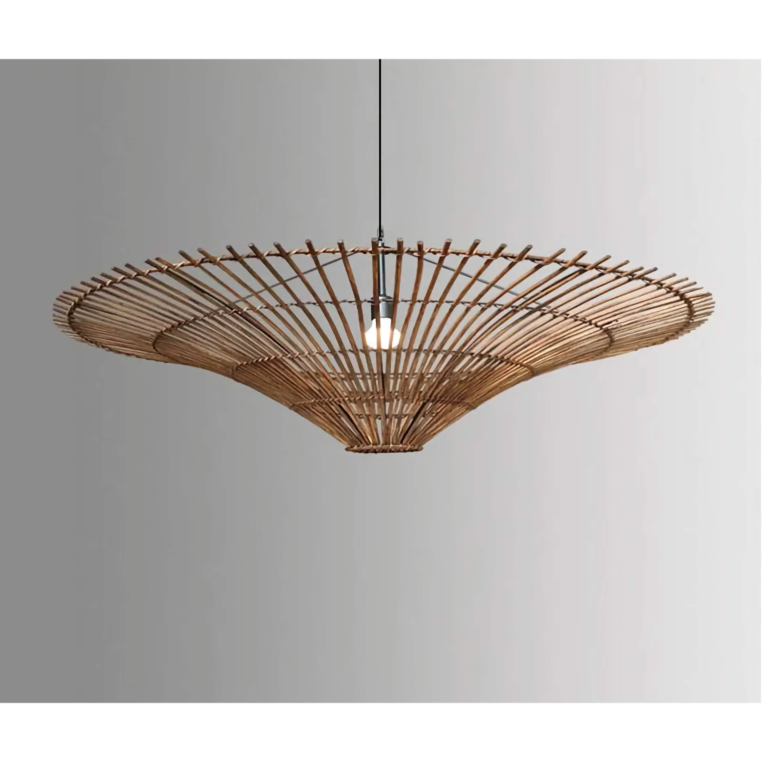 Handcrafted Wicker Pendant Light for Living Room Bedroom Restaurant Bar Lighting