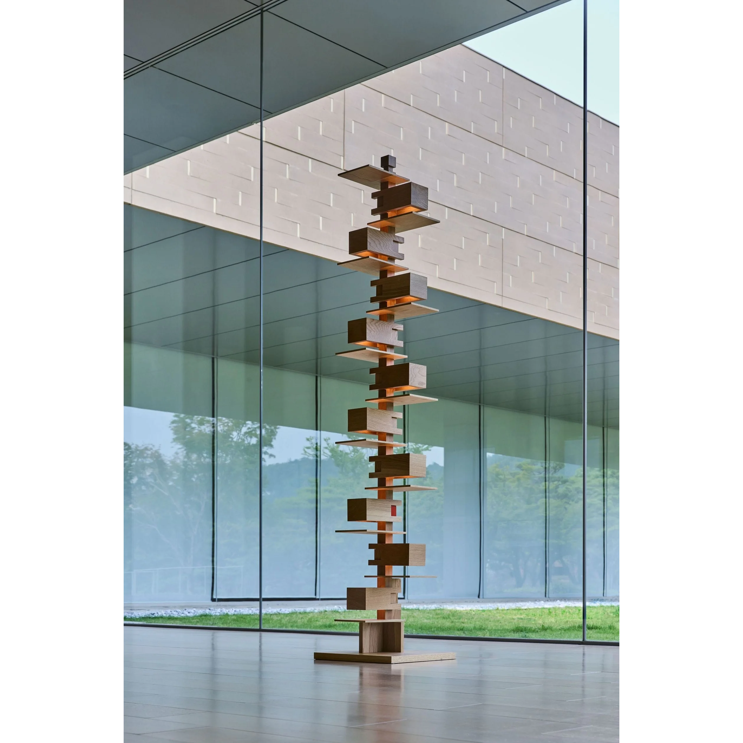 Luxury Designer Handcrafted Wood & Iron Floor Lamp for Living Room