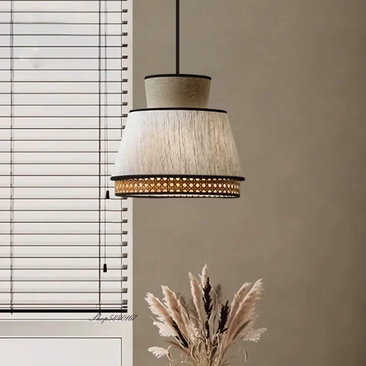 Woven Pendant Light | Hand-knitted Cotton Boho Japandi Wabi-sabi Dining Room & Living Casalolalights Luxury Lamps