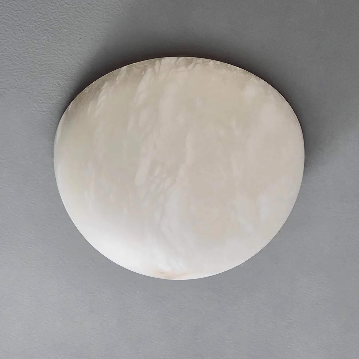 Alabaster Dome Flush Mount | Honed Solid-stone Ceiling Light Minimalist Japandi Hallway & Bedroom Casalolalights Luxury