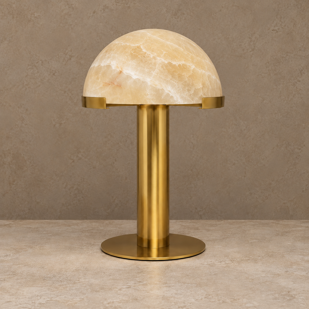 Honey Onyx Dome Table Lamp