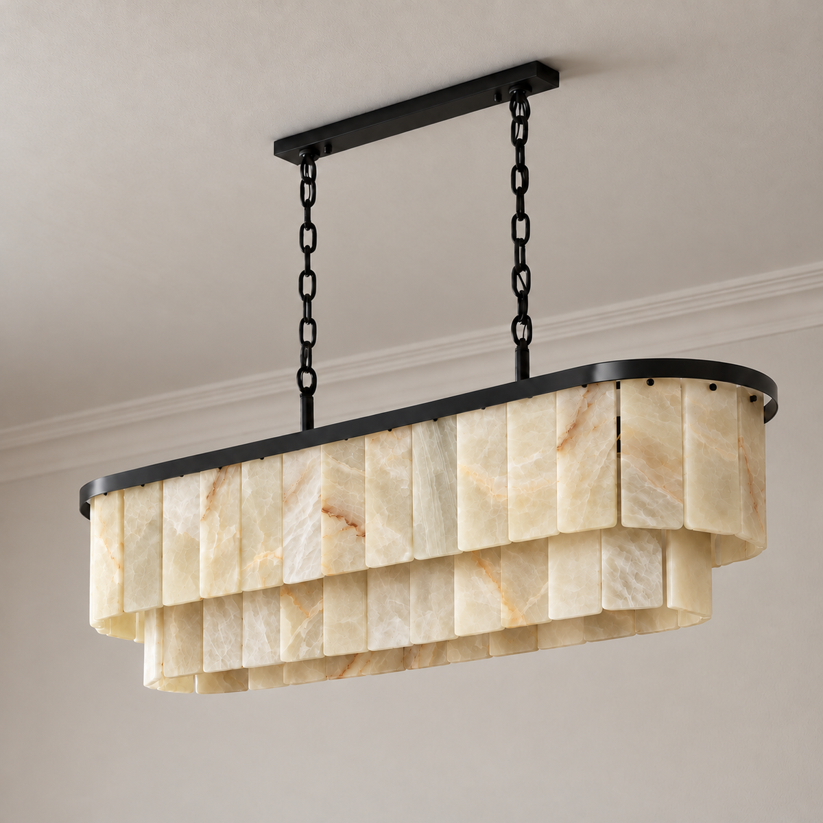 Honey Onyx Linear Chandelier
