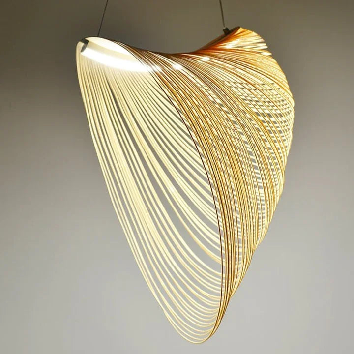 Illan Pendant Lamp - Laser-cut Flexible Plywood Luxury Lighting | Japandi Ceiling Light Fixtures - Sales Casalolalights