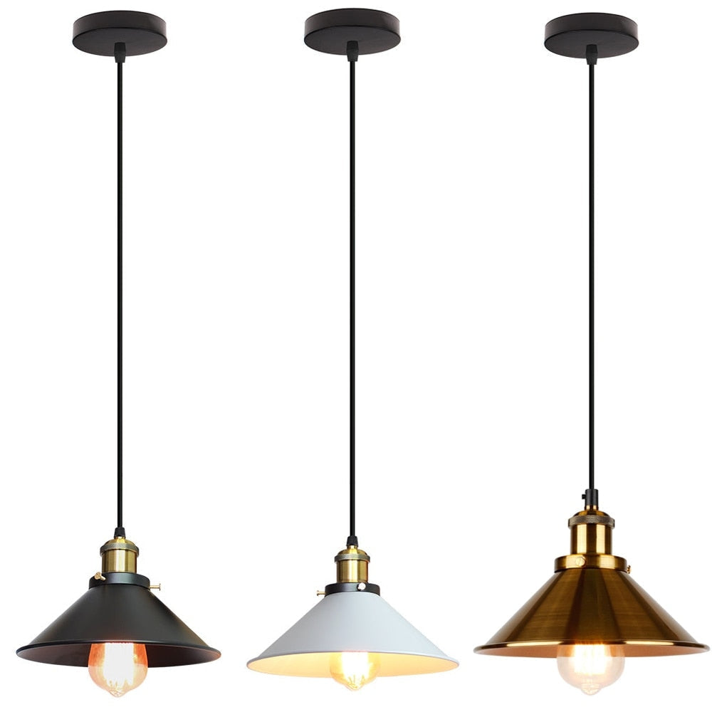 Vintage Industrial Pendant Light - Metal Material Pot Cover-shaped Lampshade - Lamps