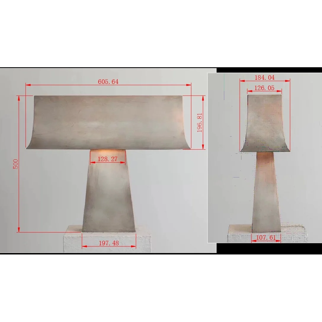 Industrial Stainless Steel Table Lamp – Modern Minimalist Lighting for Office or Living Room