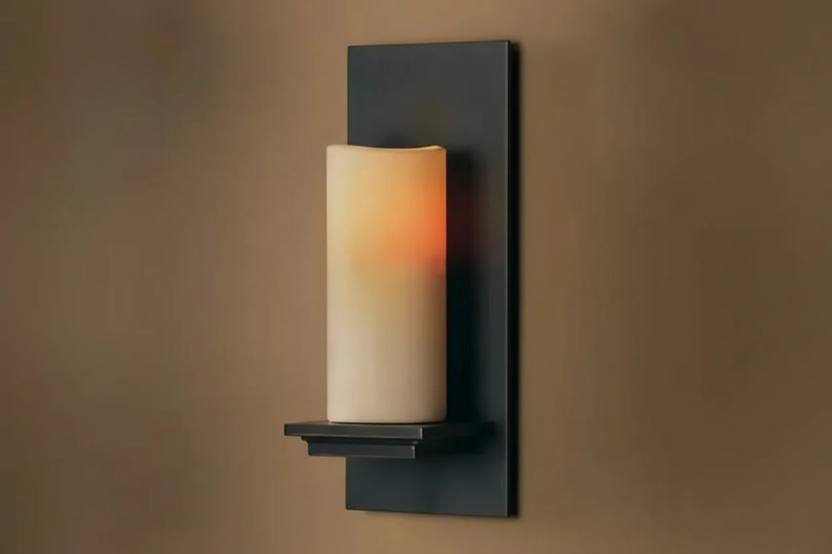 Iron & Glass Wall Sconce | Candle-style Frosted Rustic Transitional Hallway Bedroom Casalolalights Luxury Lamps