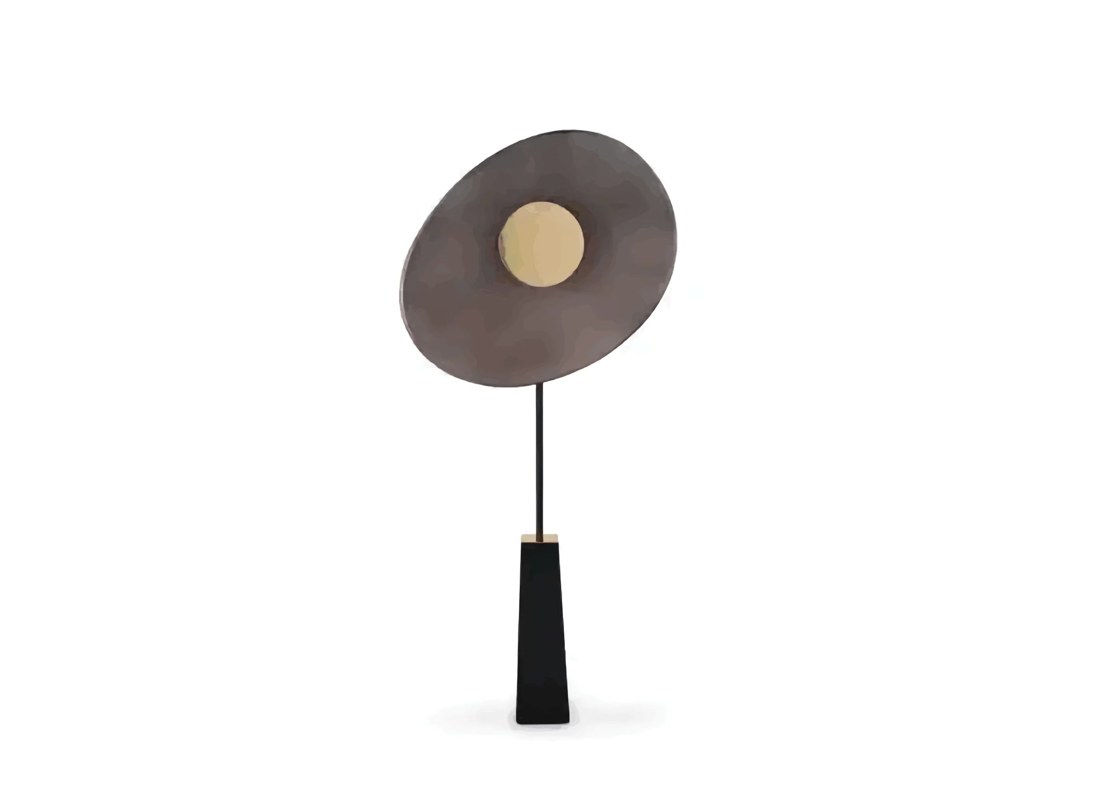 Bronze Disc Sculptural Floor Lamp | Designer Ul Listed Led Ready Modern