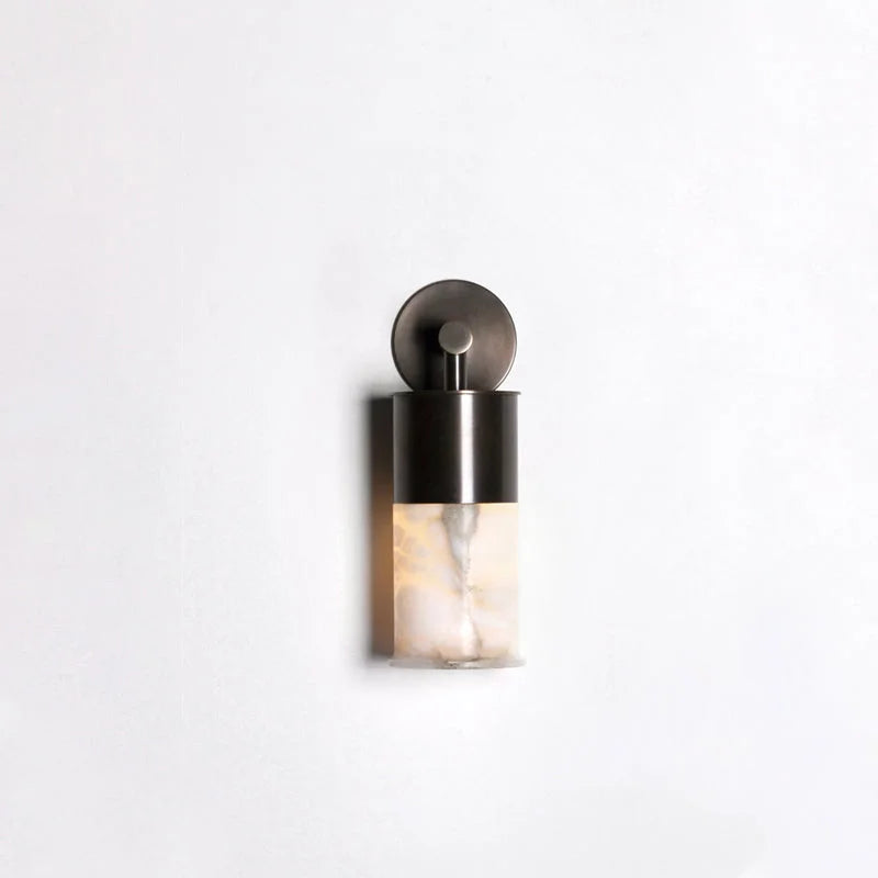 Cylindrical Alabaster Wall Sconce | Italian Minimalist Lighting