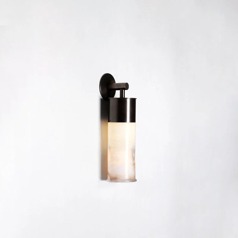 Cylindrical Alabaster Wall Sconce | Italian Minimalist Lighting