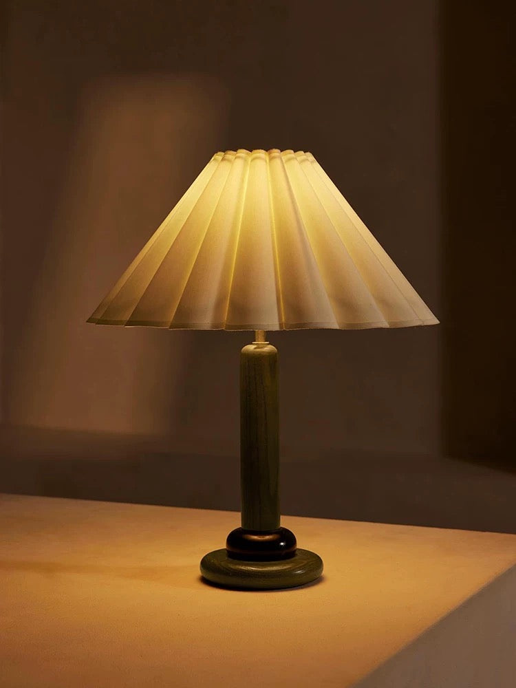 Japandi Wooden Table Lamp – Designer Modern Bedroom Lighting