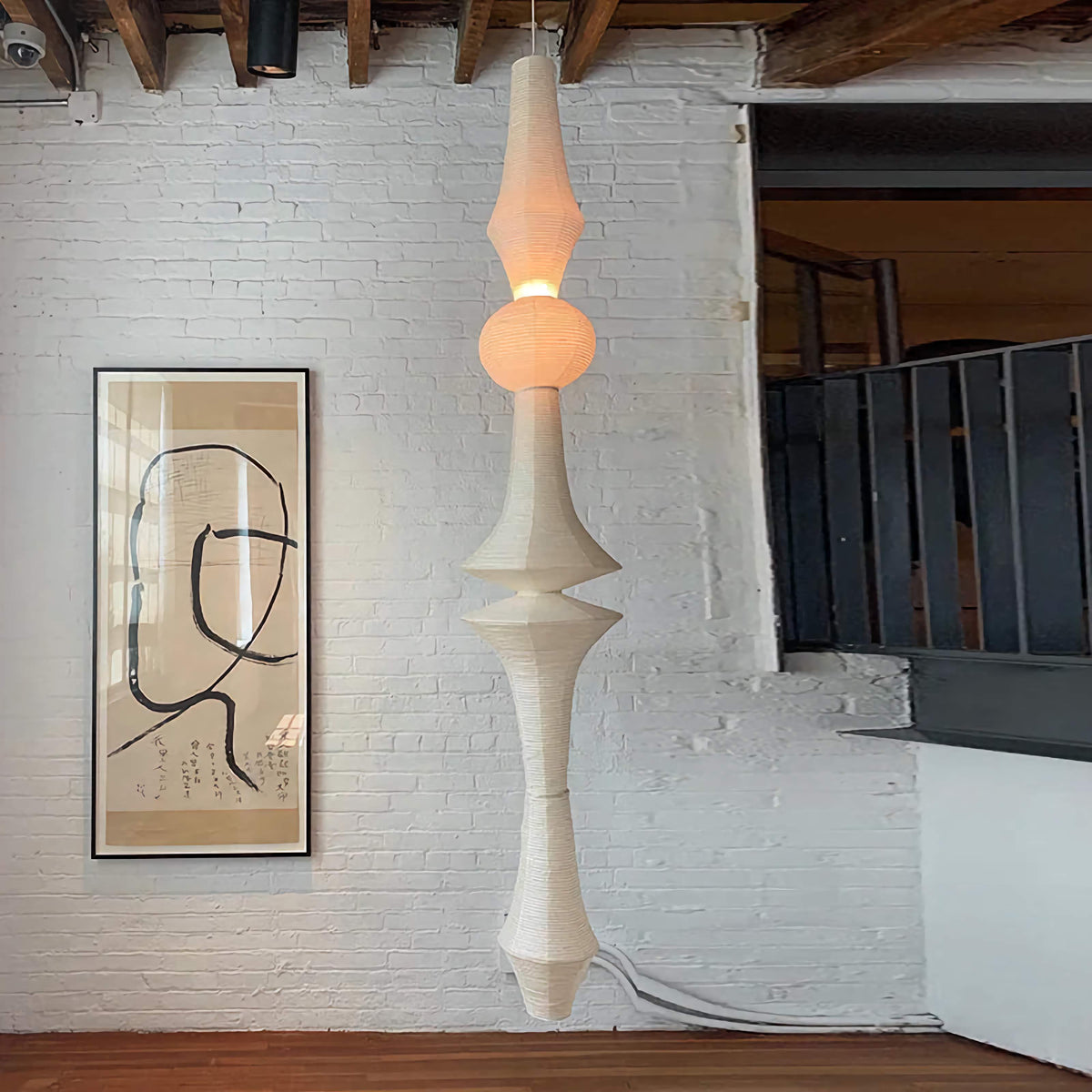 Japandi Paper Pendant Light | Washi Rice-paper Hanging Lamp Minimalist Living Room & Bedroom Casalolalights Luxury