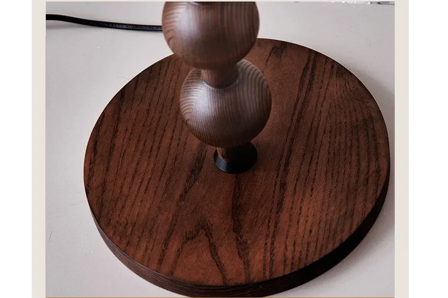 Japandi Wood Floor Lamp Barbell