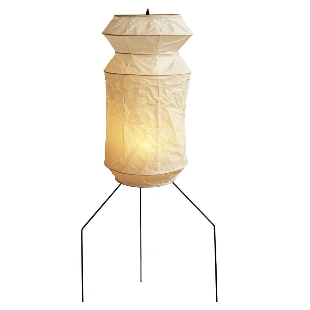 Zen Rice Paper Floor Lamp | Minimalist Noguchi Inspired Design | Ideal for Modern Living Rooms