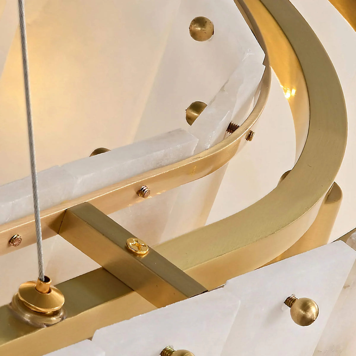 Oval Alabaster Tiered Chandelier | Racetrack Stone-panel Modern Organic Dining & Kitchen Casalolalights Luxury Lamps