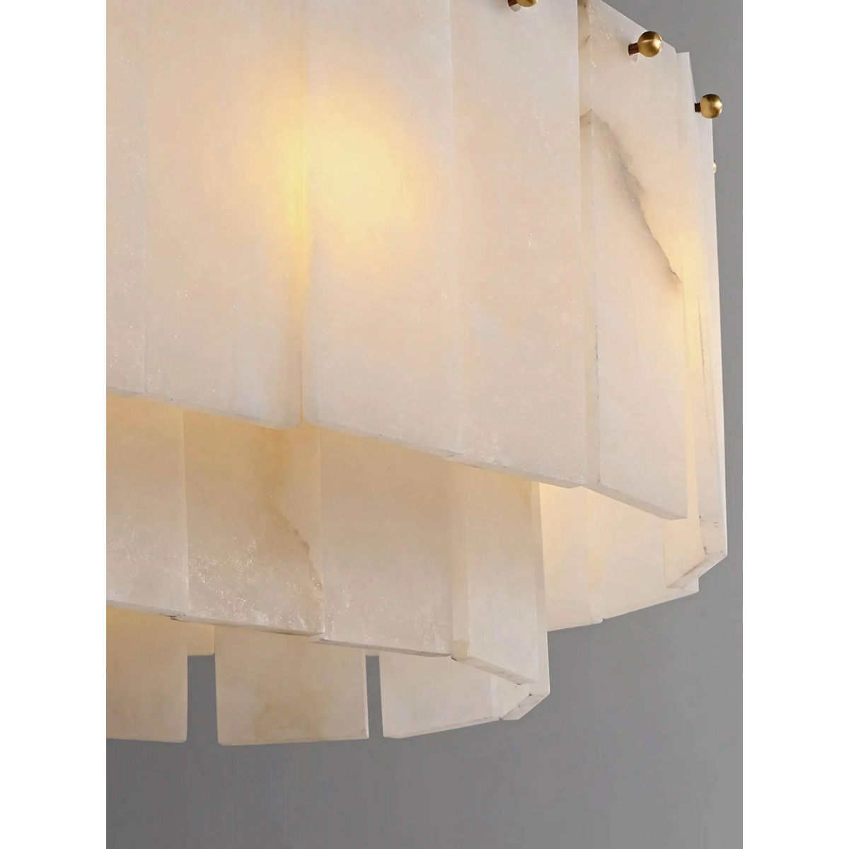 Oval Alabaster Tiered Chandelier | Racetrack Stone-panel Modern Organic Dining & Kitchen Casalolalights Luxury Lamps