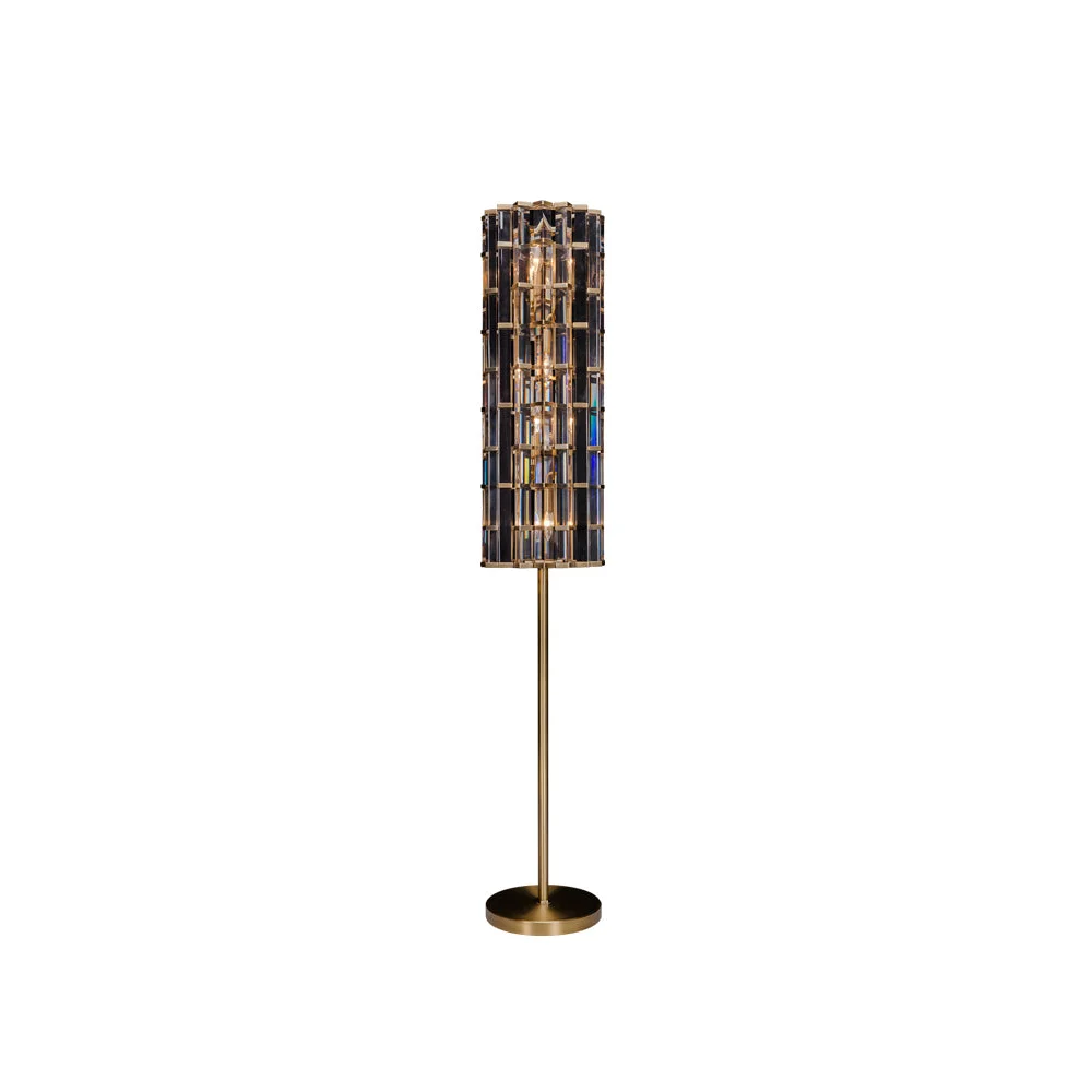 K9 Crystal Rod Floor Lamp | Gold Copper Column Art Deco Modern Living Room & Foyer Casalolalights Luxury Lamps