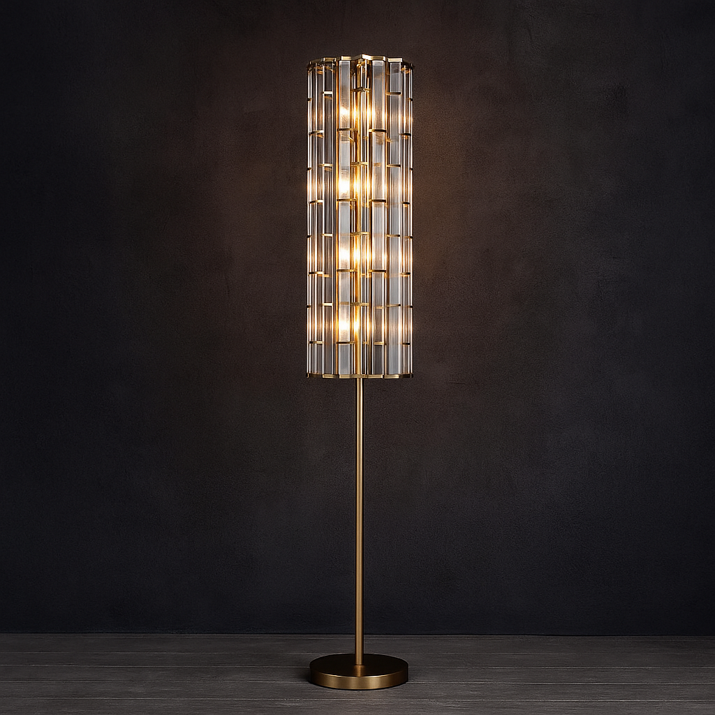 K9 GOLD ROD FLOOR LAMP | CLGTP025G