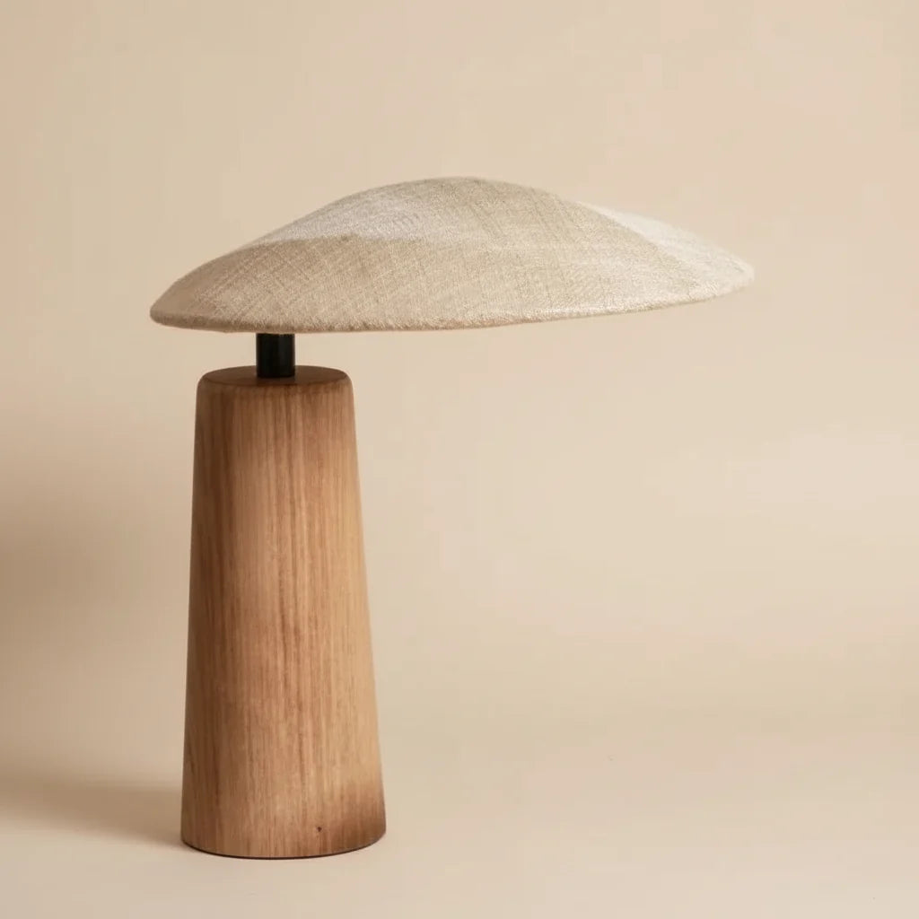 Wood Table Lamp | Japandi Natural & Fabric Bedside Minimalist Bedroom Living Room Casalolalights Luxury Lamps