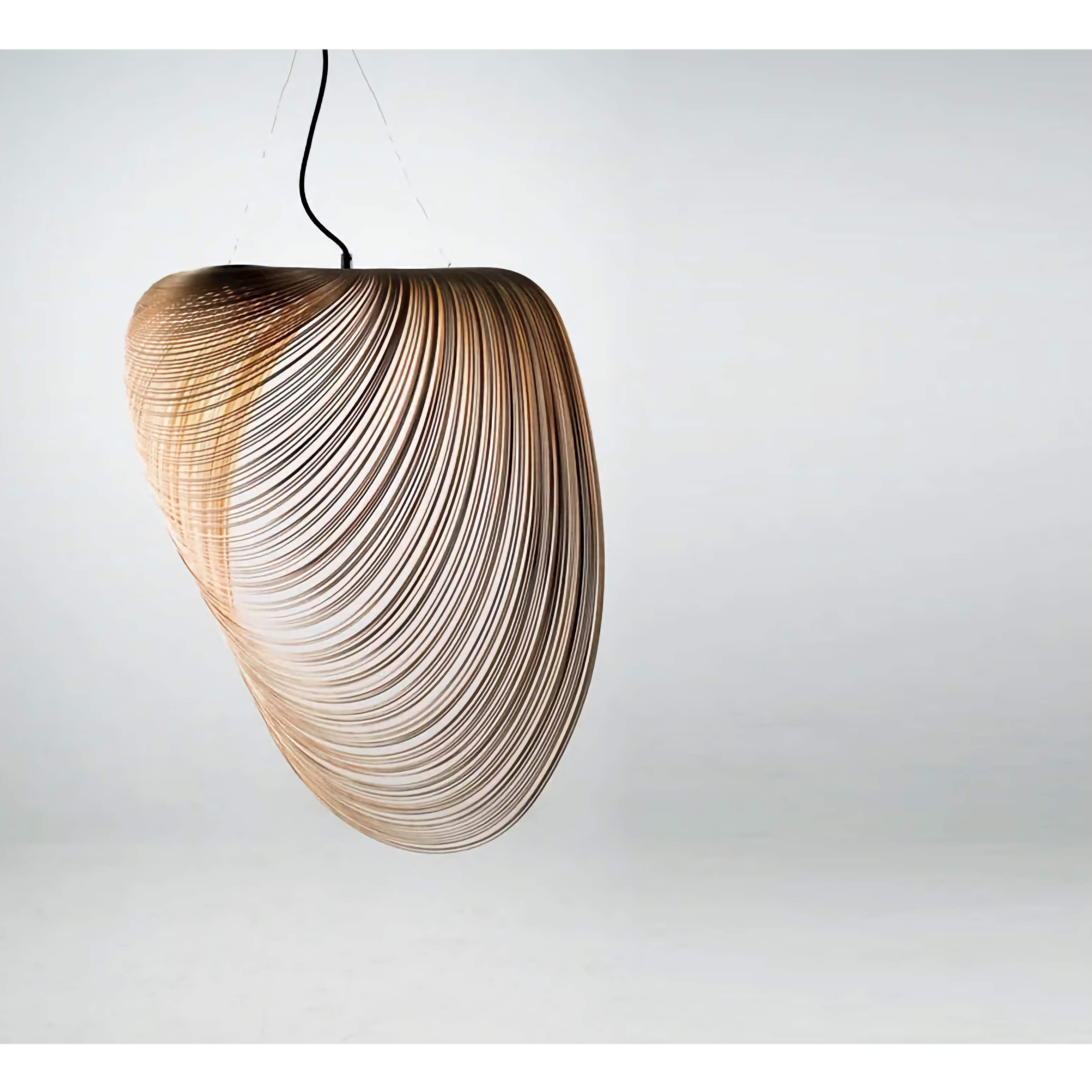 Laser-cut Plywood Pendant Light 40-80cm | Organic Wood Ribbon Hanging Lamp Scandinavian Dining & Living Casalolalights