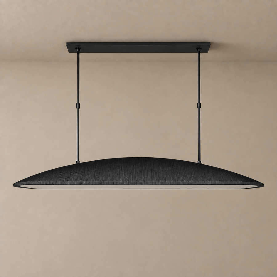 Linear Black Chandelier Light