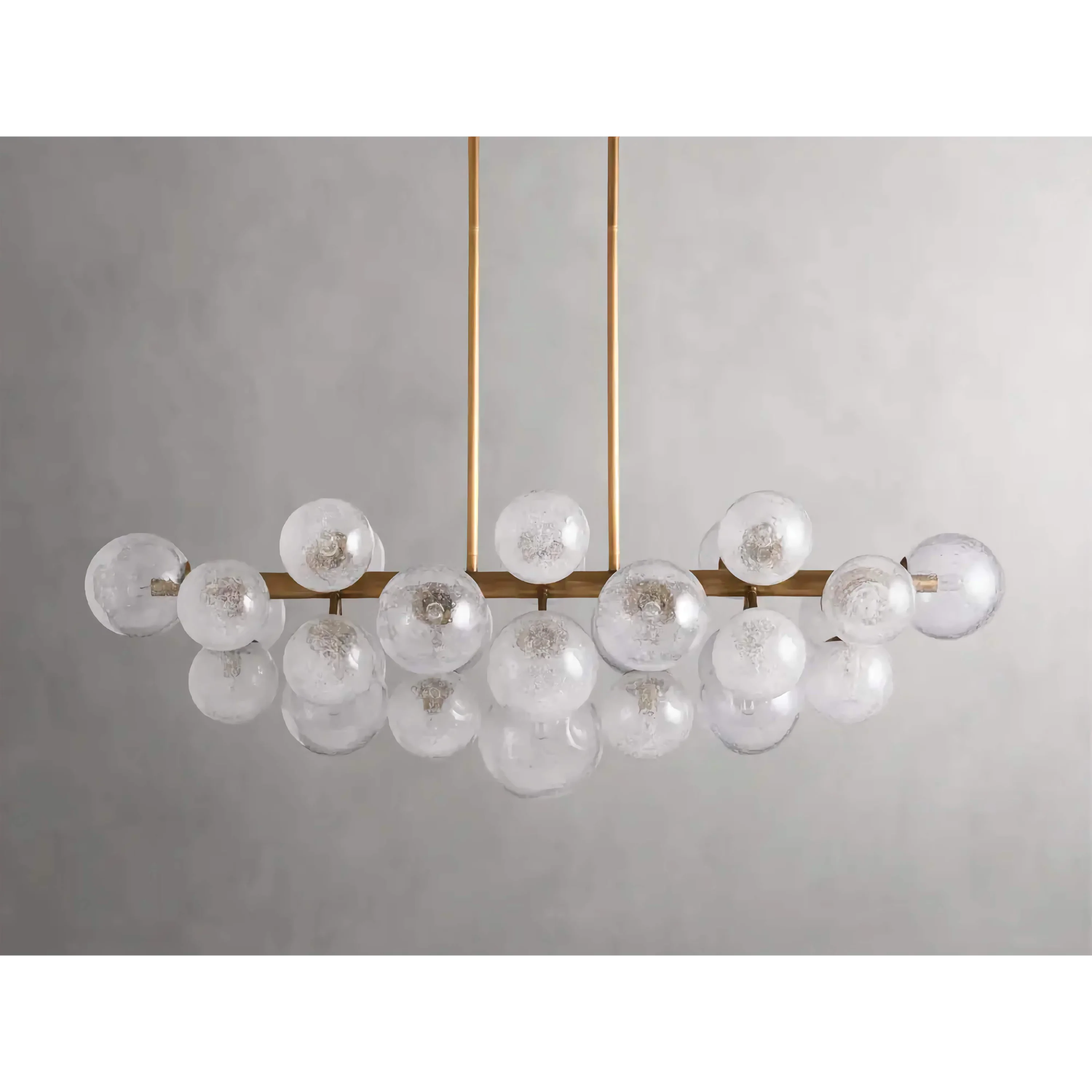 Limited Edition Bubble Chandelier | Modern Brass Linear Pendant