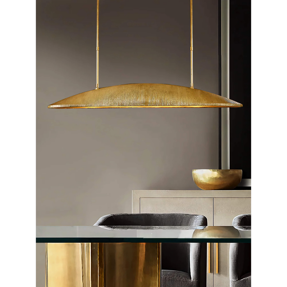 Solid Brass Linear Pendant Light for Dining Room | 4 or 6 Kitchen Island Mid-century Modern Casalolalights Luxury Lamps