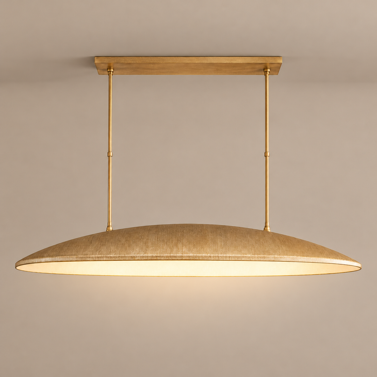 Pendant Lights Over Island - Linear Brass Casalola Luxury Lamps for Interior Designers