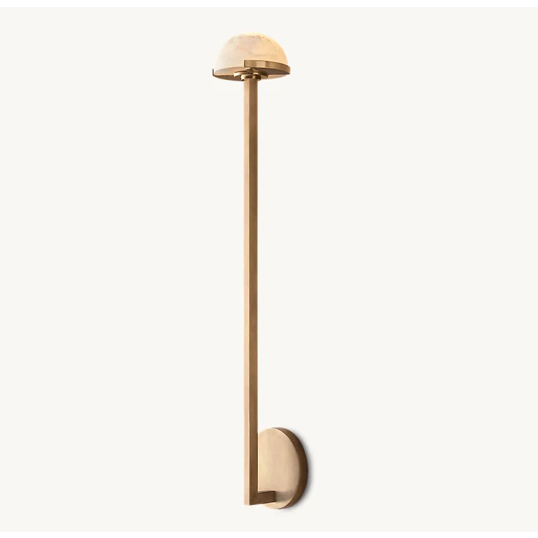Linear Copper & Alabaster Wall Sconce 66cm | Tall Vertical Stone Modern Minimalist Hallway Bedroom Casalolalights