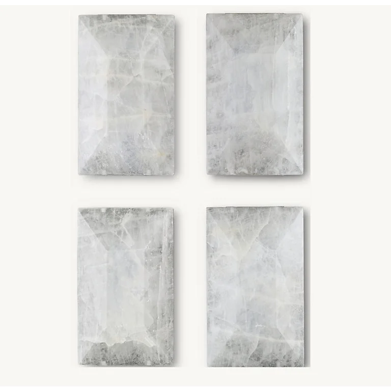 Rectangular Alabaster Linear Chandelier | Brass Pendant Lighting for Dining Table or Kitchen Island