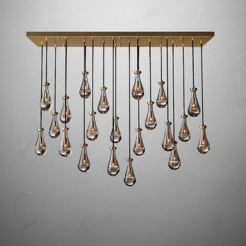 LINEAR RAINDROP GLASS CHANDELIER | CLHKA50CL