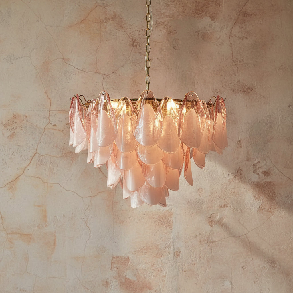 Modern Glass and Brass Chandelier for Living Room or Bedroom Round Ceiling Light in 60 Cm 80 Size Casalolalights Luxury